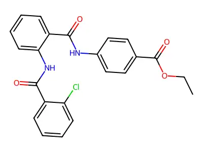 Ethyl 4-[[2-[(2-chlorobenzoyl)amino]benzoyl]amino]benzoate structure