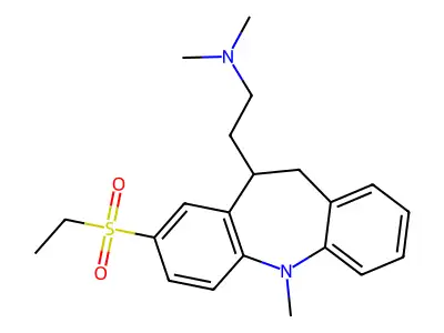 10,11-Dihydro-8-(ethylsulfonyl)-N,N,5-trimethyl-5H-dibenz(b,f)azepine-10-ethanamine structure