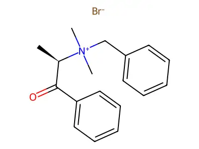 Benzyl-(1-hydroxy-1-phenylpropan-2-yl)-dimethylazanium bromide structure