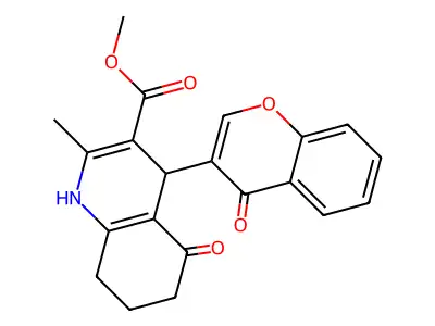 methyl 2-methyl-5-oxo-4-(4-oxo-4H-chromen-3-yl)-1,4,5,6,7,8-hexahydroquinoline-3-carboxylate structure