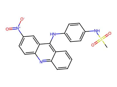 N-(4-((2-Nitro-9-acridinyl)amino)phenyl)methanesulfonamide structure