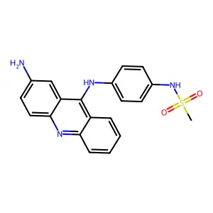 Methanesulfonanilide, 4'-((2-amino-9-acridinyl)amino)- structure