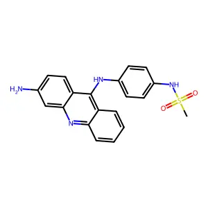 4'-((3-Amino-9-acridinyl)amino)methanesulfonanilide structure