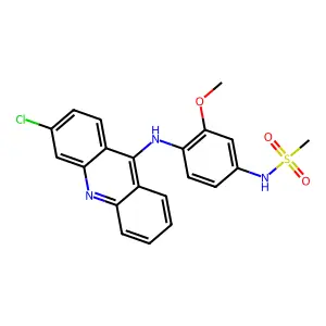 Methanesulfonanilide, 4'-((3-chloro-9-acridinyl)amino)-3'-methoxy- structure