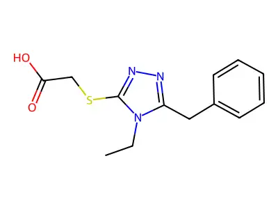 [(5-Benzyl-4-ethyl-4h-1,2,4-triazol-3-yl)sulfanyl]acetic acid structure