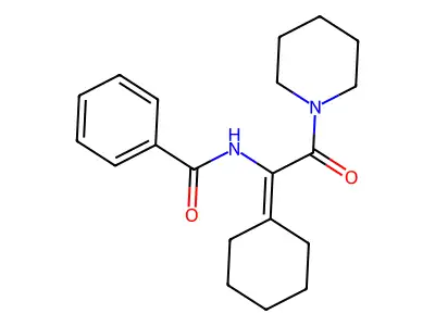N-[1-Cyclohexylidene-2-oxo-2-(piperidin-1-yl)ethyl]benzamide structure