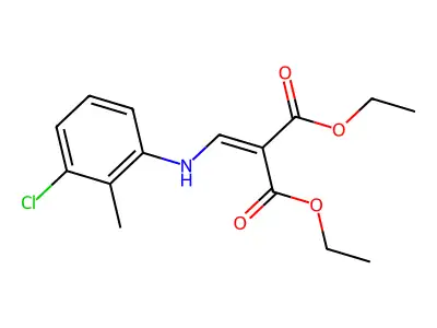 Diethyl 2-[(3-chloro-2-methylanilino)methylene]malonate structure