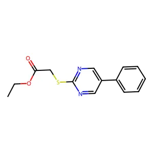 Ethyl 2-[(5-phenyl-2-pyrimidinyl)sulfanyl]acetate structure