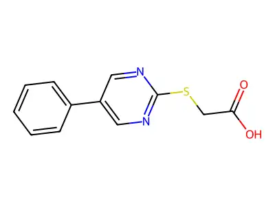 2-(Carboxymethylthio)-5-phenylpyrimidine structure