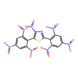 4-Nitro-2,5-bis(2,4,6-trinitrophenyl)-1,3-thiazole structure