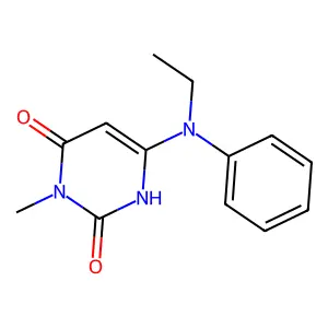 6-(Ethyl-phenyl-amino)-3-methyl-1H-pyrimidine-2,4-dione structure