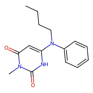 6-(N-butylanilino)-3-methyl-1H-pyrimidine-2,4-dione structure