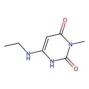 6-(ethylamino)-3-methylpyrimidine-2,4(1H,3H)-dione structure