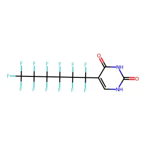 Uracil, 5-tridecafluorohexyl- structure