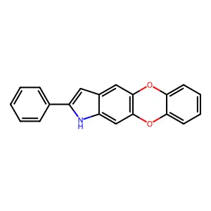 2-phenyl-1H-[1,4]benzodioxino[3,2-f]indole structure