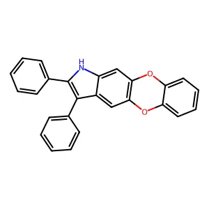 2,3-diphenyl-1H-[1,4]benzodioxino[2,3-f]indole structure