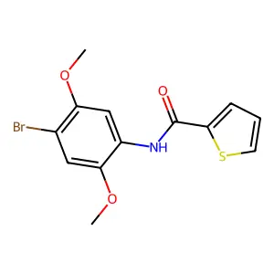 N-(4-bromo-2,5-dimethoxyphenyl)thiophene-2-carboxamide structure