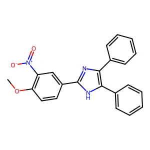 2-(4-methoxy-3-nitrophenyl)-4,5-diphenyl-1H-imidazole structure