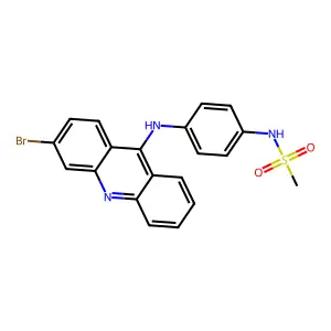 Methanesulfonanilide, 4'-((3-bromo-9-acridinyl)amino)- structure