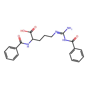 5-[[Amino(benzamido)methylidene]amino]-2-benzamidopentanoic acid structure