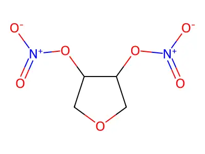 trans-Oxolane-3,4-diol dinitrate structure