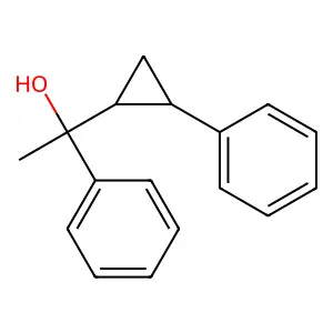1-Phenyl-1-(2-phenylcyclopropyl)ethanol structure