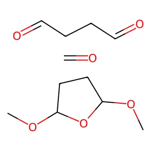 Butanedial;2,5-dimethoxyoxolane;formaldehyde structure