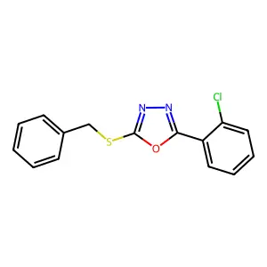 2-Benzylsulfanyl-5-(2-chlorophenyl)-1,3,4-oxadiazole structure