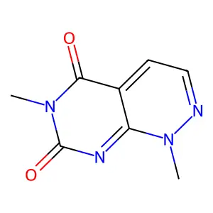 1,6-Dimethylpyrimido(4,5-c)pyridazine-5,7(1H,6H)-dione structure