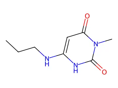 3-methyl-6-(propylamino)pyrimidine-2,4(1H,3H)-dione structure