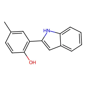 2-(1H-indol-2-yl)-4-methylphenol structure