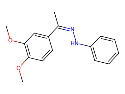 N-[1-(3,4-dimethoxyphenyl)ethylideneamino]aniline structure