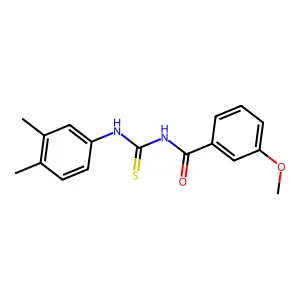 N-[(3,4-dimethylphenyl)carbamothioyl]-3-methoxybenzamide structure