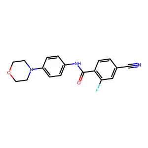 4-cyano-2-fluoro-N-(4-morpholin-4-ylphenyl)benzamide structure