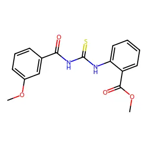 Methyl 2-({[(3-methoxyphenyl)carbonyl]carbamothioyl}amino)benzoate structure