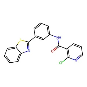N-[3-(1,3-benzothiazol-2-yl)phenyl]-2-chloropyridine-3-carboxamide structure