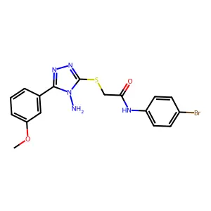 2-{[4-amino-5-(3-methoxyphenyl)-4H-1,2,4-triazol-3-yl]sulfanyl}-N-(4-bromophenyl)acetamide structure