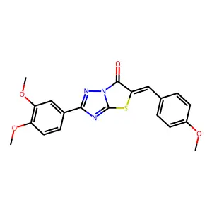 (5Z)-2-(3,4-dimethoxyphenyl)-5-(4-methoxybenzylidene)[1,3]thiazolo[3,2-b][1,2,4]triazol-6(5H)-one structure