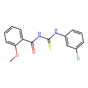 N-[(3-chlorophenyl)carbamothioyl]-2-methoxybenzamide structure