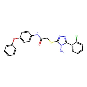 2-{[4-amino-5-(2-chlorophenyl)-4H-1,2,4-triazol-3-yl]sulfanyl}-N-(4-phenoxyphenyl)acetamide structure