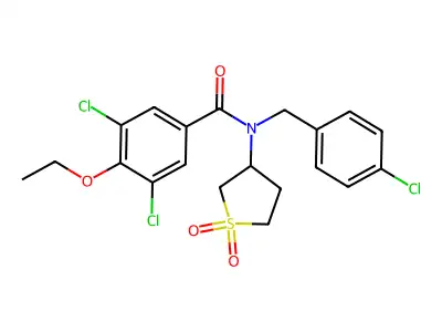 3,5-dichloro-N-(4-chlorobenzyl)-N-(1,1-dioxidotetrahydrothiophen-3-yl)-4-ethoxybenzamide structure