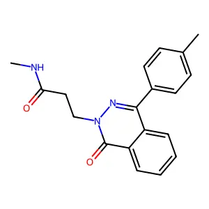 N-methyl-3-[4-(4-methylphenyl)-1-oxophthalazin-2-yl]propanamide structure