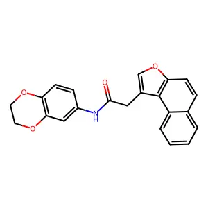 N-(2,3-dihydro-1,4-benzodioxin-6-yl)-2-(naphtho[2,1-b]furan-1-yl)acetamide structure