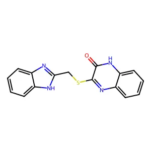 3-[(1H-Benzimidazol-2-ylmethyl)thio]-2(1H)-quinoxalinone structure