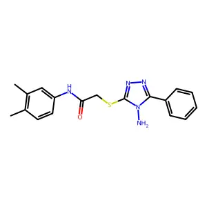 2-((4-amino-5-phenyl-4H-1,2,4-triazol-3-yl)thio)-N-(3,4-dimethylphenyl)acetamide structure