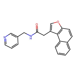 2-(naphtho[2,1-b]furan-1-yl)-N-(pyridin-3-ylmethyl)acetamide structure