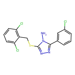 3-[(2,6-Dichlorophenyl)methylthio]-5-(3-chlorophenyl)-1,2,4-triazole-4-ylamine structure