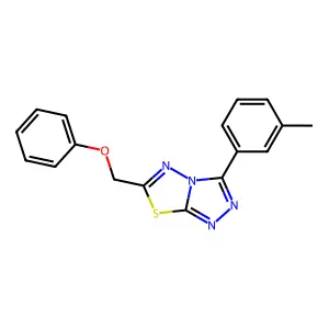 3-(3-Methylphenyl)-6-(phenoxymethyl)-[1,2,4]triazolo[3,4-b][1,3,4]thiadiazole structure