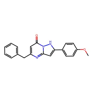 5-benzyl-2-(4-methoxyphenyl)pyrazolo[1,5-a]pyrimidin-7(4H)-one structure