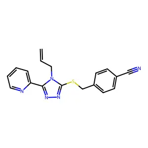 4-(((4-Allyl-5-(2-pyridinyl)-4H-1,2,4-triazol-3-YL)thio)methyl)benzonitrile structure